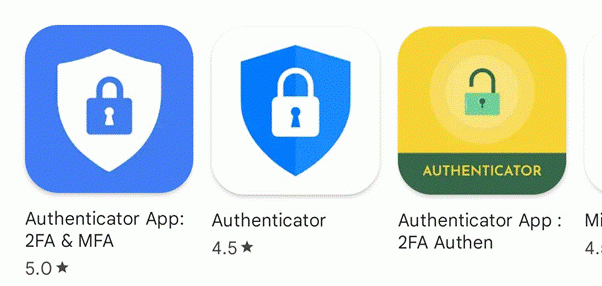Example authentication apps that are not supported by the ABS DataLab